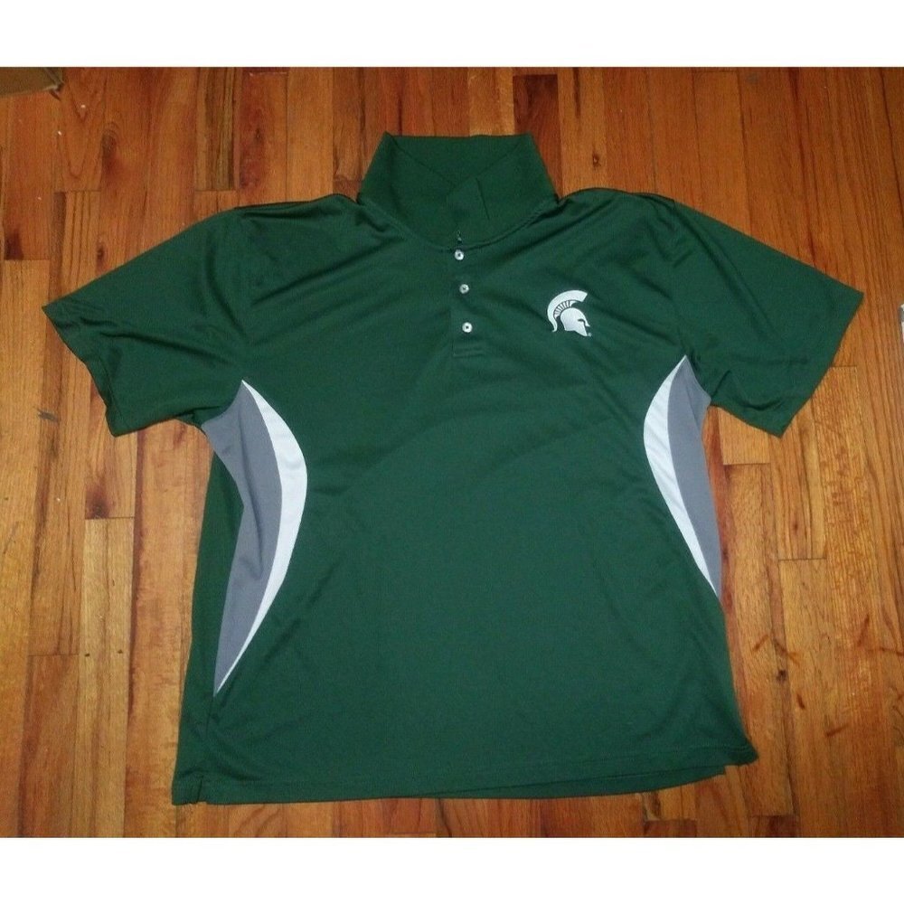 Knights Apparel Spartans Michigan State Men's 2XL Polo Shirt Embroidered Green
